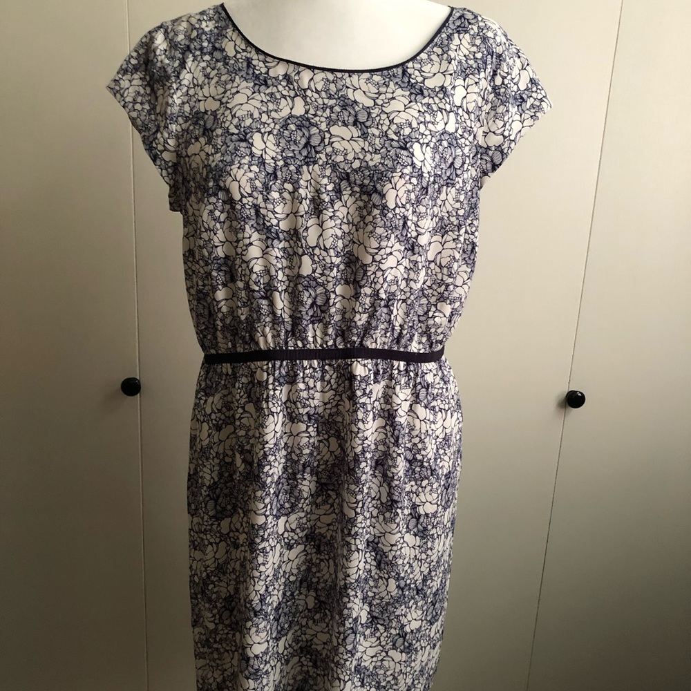 Navy and white loft dress